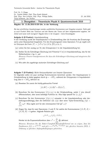 Uebung03.pdf - Institut fÃ¼r Theoretische Physik