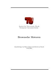 2 Was sind Brownsche Motoren? - Institut fÃ¼r Theoretische Physik