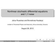 Nonlinear stochastic differential equations and 1/f noise