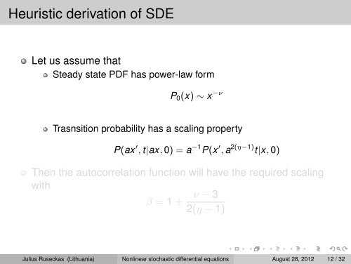 Nonlinear stochastic differential equations and 1/f noise