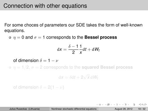 Nonlinear stochastic differential equations and 1/f noise