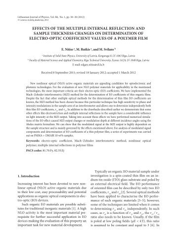 effects of the multiple internal reflection and sample thickness ...