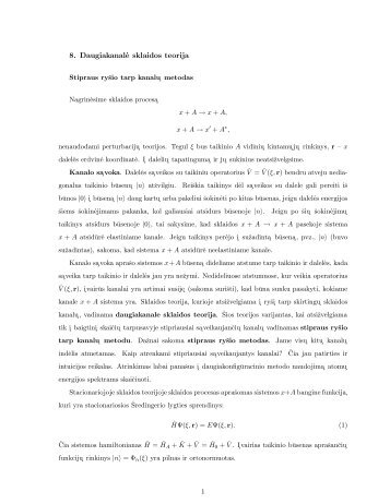 8. DaugiakanalËe sklaidos teorija