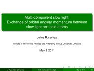 Multi-component slow light. Exchange of orbital angular momentum ...