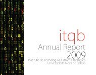 itqb annual report 2009 - ITQB - Universidade Nova de Lisboa