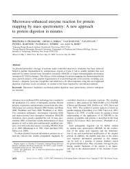 Microwave-enhanced enzyme reaction for protein mapping by mass ...