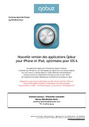 Nouvelle version des applications QOBUZ pour iPhone et - ITRpress