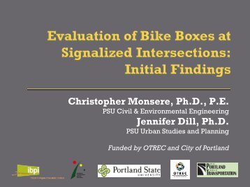 Initial Assessment of Portland's Green Bike Boxes