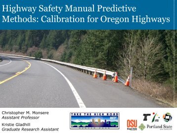 Highway Safety Manual Predictive Methods - Portland State University