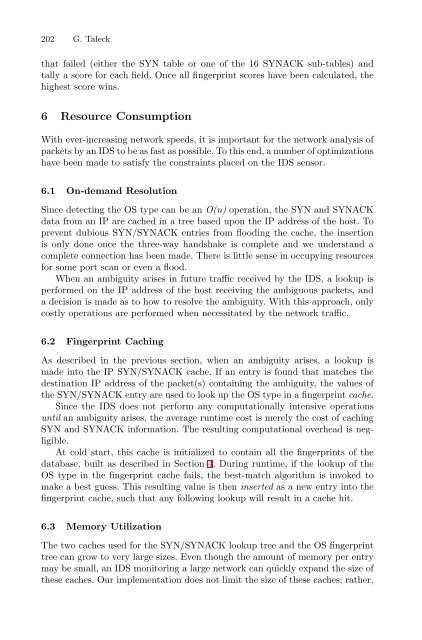 LNCS 2820 - Ambiguity Resolution via Passive OS Fingerprinting