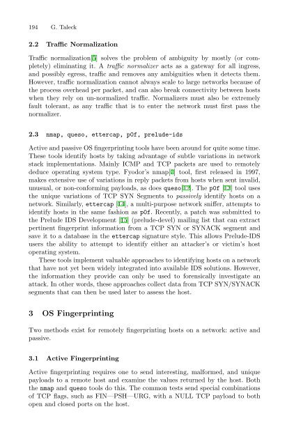 LNCS 2820 - Ambiguity Resolution via Passive OS Fingerprinting