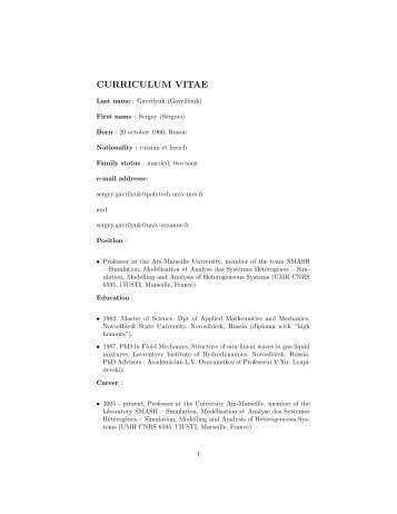 CURRICULUM VITAE