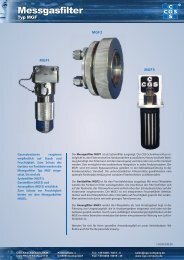 Messgasfilter MGF System-, GerÃ¤te - CGS Analysentechnik