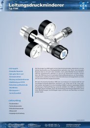 Leitungsdruckminderer - CGS Analysentechnik