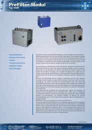 PreFilter-Modul - CGS Analysentechnik