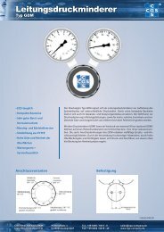 Leitungsdruckminderer - CGS Analysentechnik