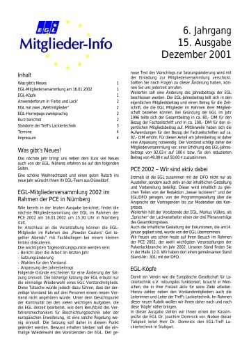 6. Jahrgang - Dezember 2001 - EuropÃ¤ische Gesellschaft fÃ¼r ...