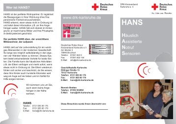 Wer ist HANS? - DRK Kreisverband Karlsruhe