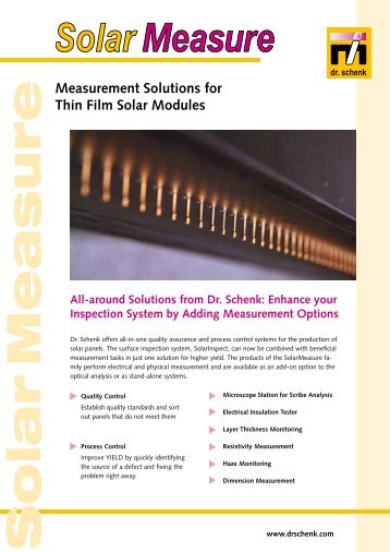 Measurement Solutions for Thin Film Solar Modules All-around ...