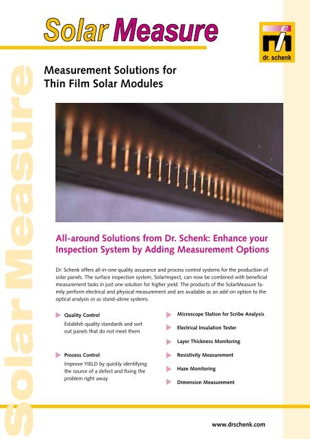 Measurement Solutions for Thin Film Solar Modules All-around ...