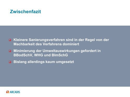 Nachhaltigkeit bei der Altlastensanierung