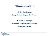 Thermodynamik II - Institut für Technische Verbrennung