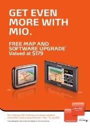 GET EVEN MORE WITH MIO. FREE MAP AND sOFTWARE ... - TVSN