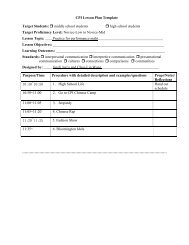 CPI Lesson Plan Template Target Students: middle school students ...