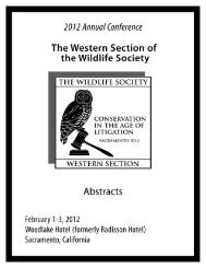 Abstracts from the Conference (PDF, 442 kB) - The Wildlife Society