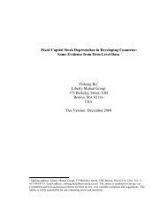 Fixed Capital Stock Depreciation in Developing Countries: Some ...