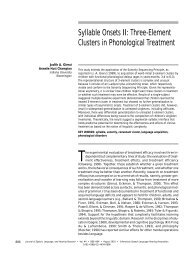 Syllable Onsets II: Three-Element Clusters in Phonological Treatment