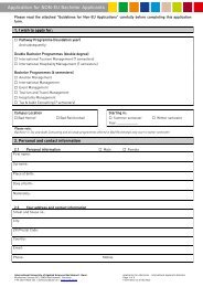 Application form - IUBH