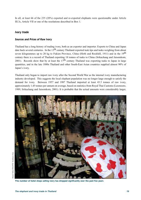 The elephant and ivory trade in Thailand (PDF, 800 KB) - Traffic