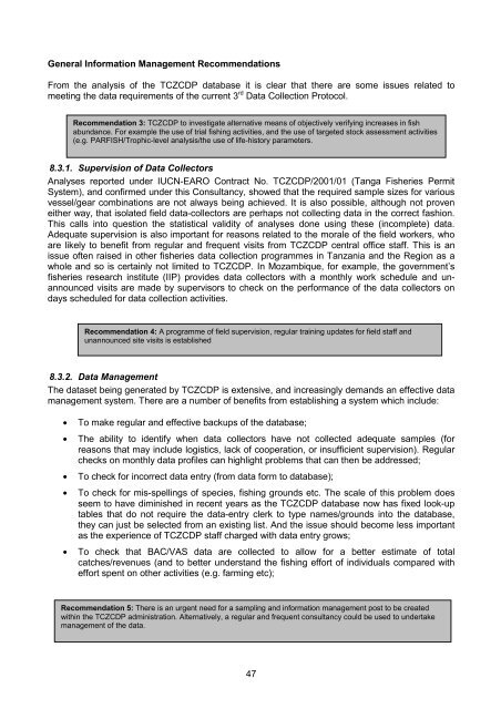 Tanga Fisheries Analysis - IUCN