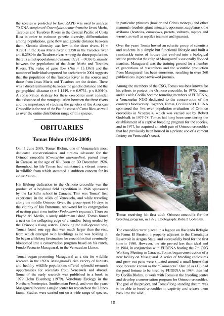 CROCODILE SPECIALIST GROUP NEWSLETTER