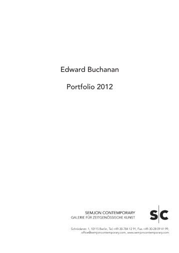 Edward Buchanan Portfolio 2012