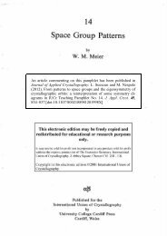 14 Space Group Patterns - International Union of Crystallography