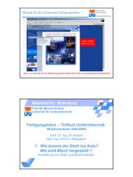 Herstellung von Stahl und Blechrohteilen - Institut fÃ¼r Umformtechnik ...