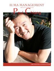 Paul Chiang - IUMA Management