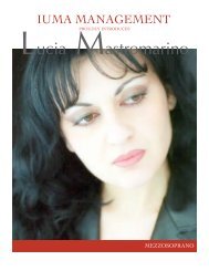 Lucia Mastromarino - IUMA Management
