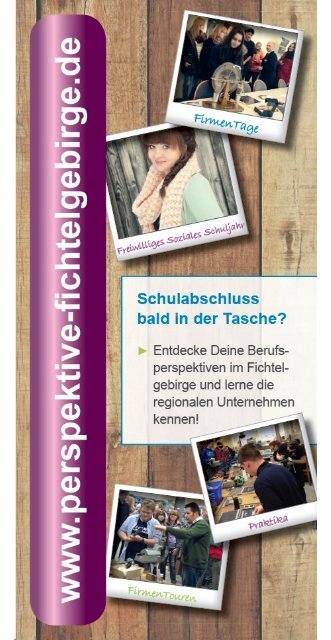 Perspektive-Fichtelgebirge.de - Flyer zum Schülerportal