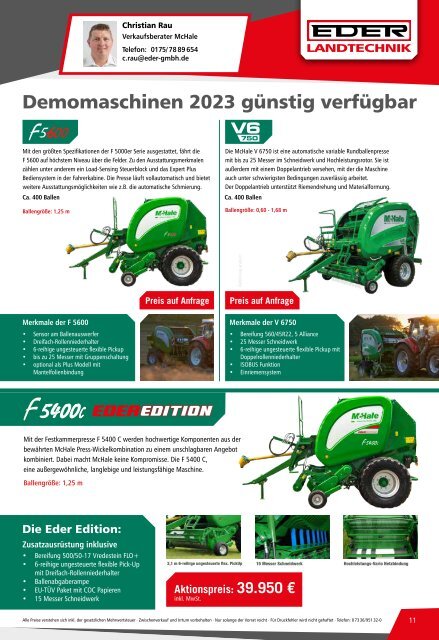 Landtechnik Beilage Schwaben - TOP Angebote Maschinen und Ersatzteile