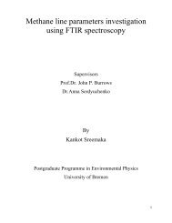 Methane line parameters investigation using FTIR spectroscopy - IUP