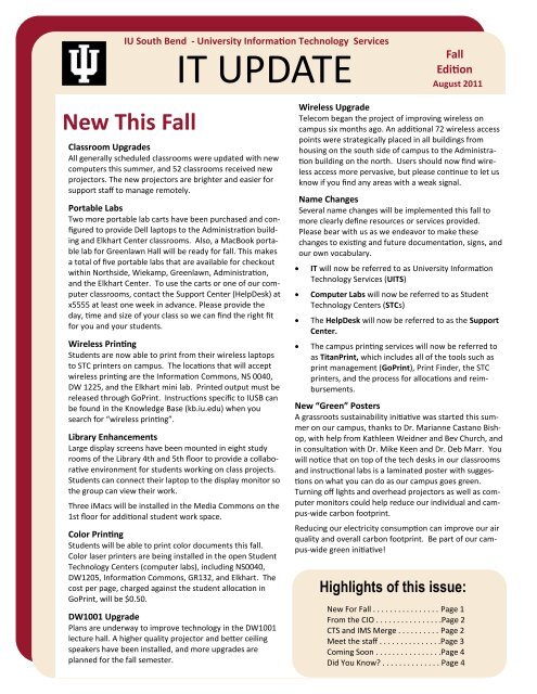 Iusb Fall 2022 Calendar August 2011 - Indiana University South Bend