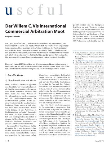 Der Willem C. Vis International Commercial Arbitration Moot - ius.full