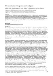 ICP determination of phosphorous in soils and plants - International ...