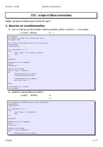 TD2 : scripts et filtres (correction) - IUT d'Arles