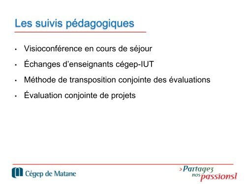 semestre 3 au Cegep de Matane