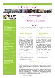 IUT de Montreuil - UniversitÃ© Paris 8