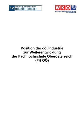 Industriestrategie zur Entwicklung der ... - IV OberÃ¶sterreich